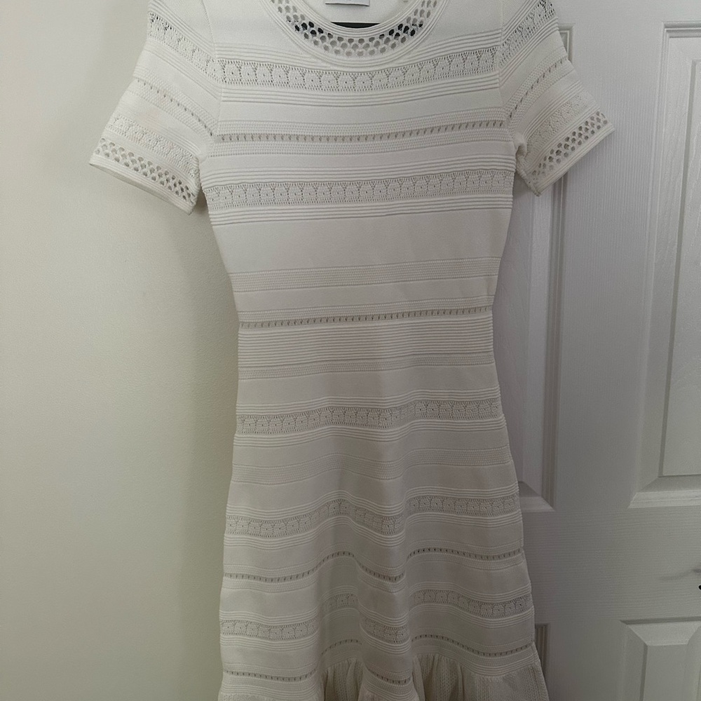 Sandro Ivory Lace Mini Dress
